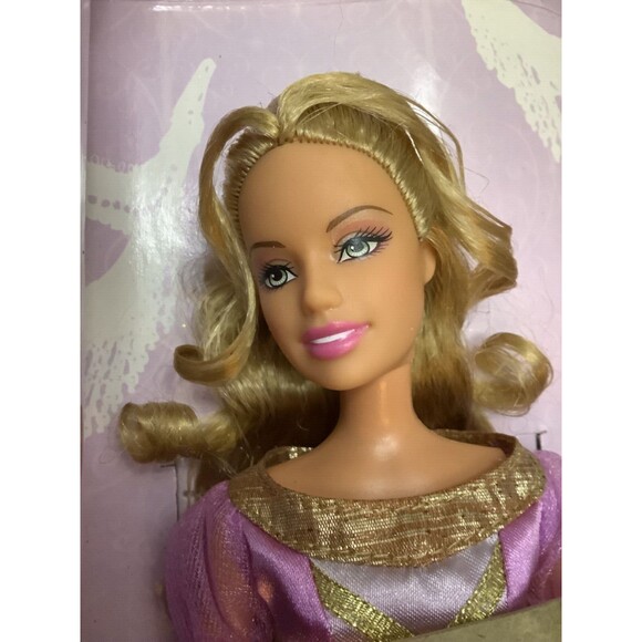 Barbie Doll in Purple/Gold Ball Gown+Accessories~Bendable Legs~New Open Box~2007 - Picture 3 of 10